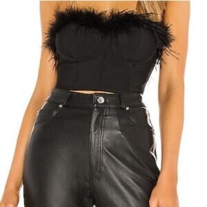 Superdown Revolve Ramona Bustier Top Black Size XS